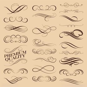 复古优雅装饰性花纹集合