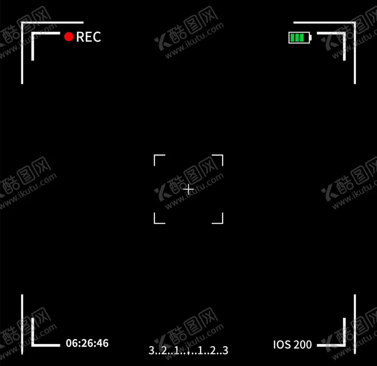 编号：38757205070851172488【酷图网】源文件下载-矢量相机拍摄画面线框素材