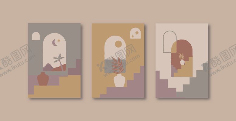 编号：89628709271706102385【酷图网】源文件下载-简约风格抽象人物挂画