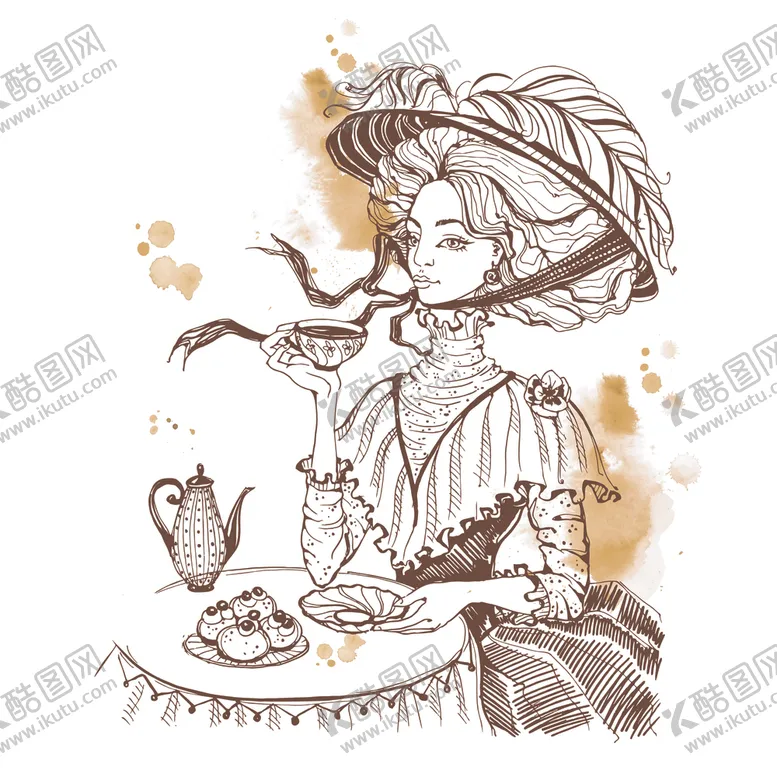 编号：30625506250144111078【酷图网】源文件下载-女性插画