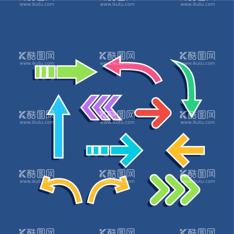 编号：65006812040629273960【酷图网】源文件下载-手绘方向标志符号