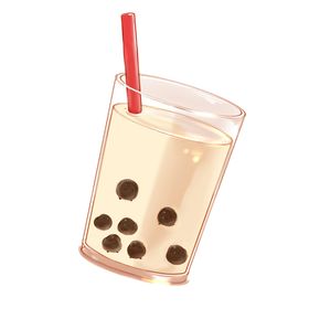 手绘奶茶