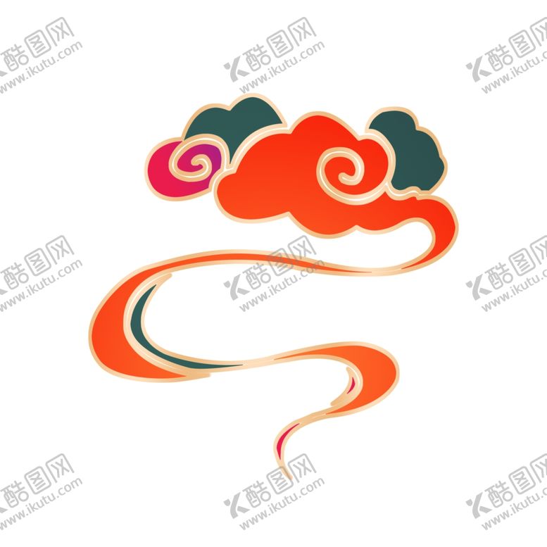 编号：96275803272059025235【酷图网】源文件下载-卡通渐变云纹元素
