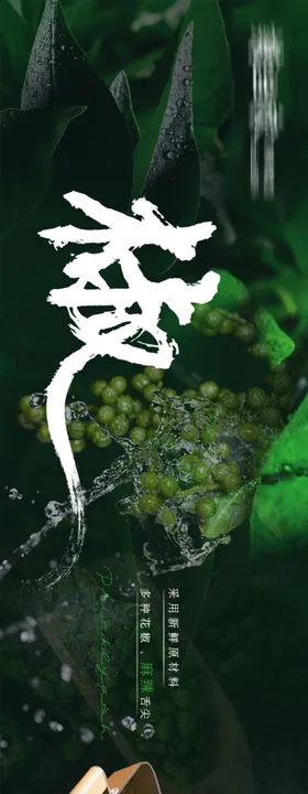 川菜五图长图海报