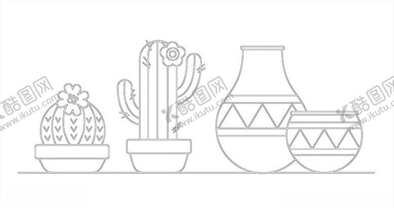 编号：99680810140310164768【酷图网】源文件下载-仙人球仙人树陶瓷瓷器盆栽盆景绿