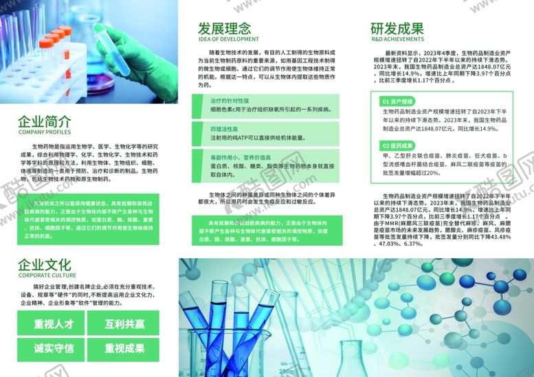 编号：43815601310646175980【酷图网】源文件下载-蓝色折页
