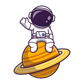 宇航员月亮太空天天矢量图