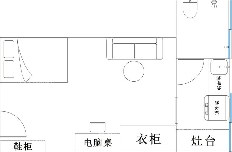 编号：80993310181443389835【酷图网】源文件下载-租房平面布置图