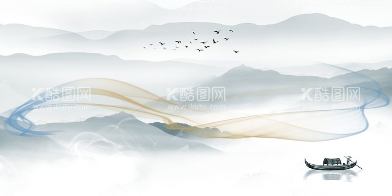 编号：72869009180244202308【酷图网】源文件下载-中国风山水画背景