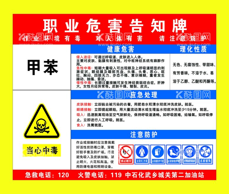 编号：37139512172340223579【酷图网】源文件下载-职业危害告知牌