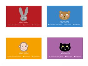 多彩动物卡通头像集合