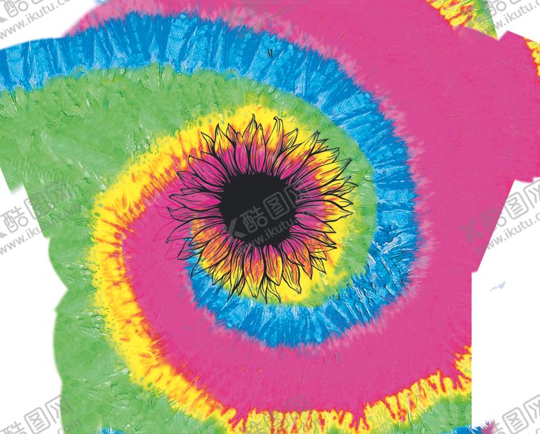 编号：99762209131603479853【酷图网】源文件下载-向日葵扎染