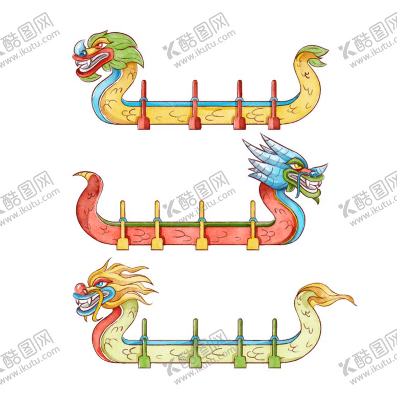 编号：71651812222220578437【酷图网】源文件下载-端午龙舟插画