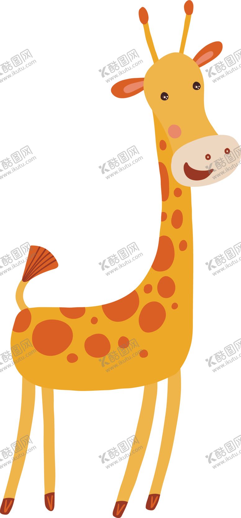 编号：52248605020441594764【酷图网】源文件下载-卡通长颈鹿