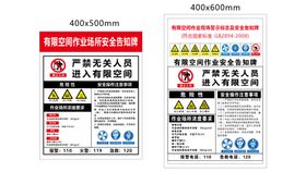 有限空间作业场所安全告知牌