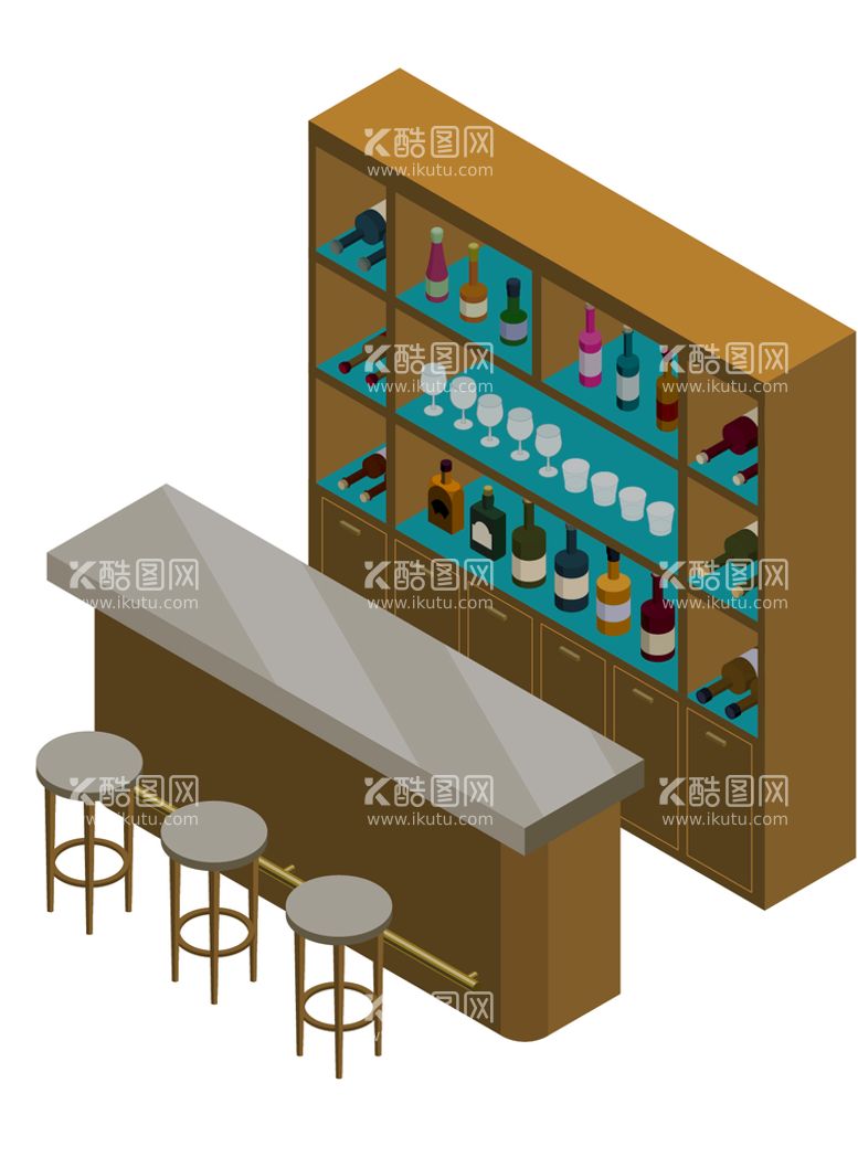 编号：69227611191655156402【酷图网】源文件下载-酒吧吧台前台插画