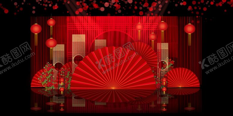 编号：70412612271541065259【酷图网】源文件下载-中式婚礼舞台