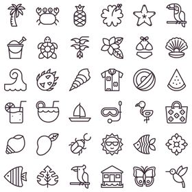 图标开锁彩色渐变线条icon