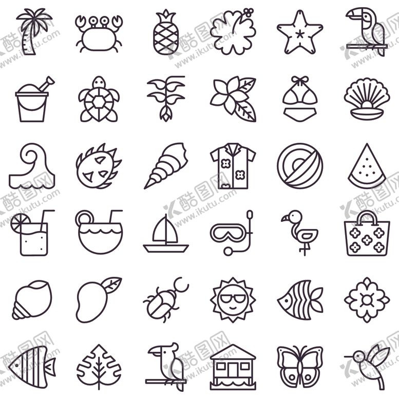 图标开锁彩色渐变线条icon