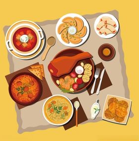 卡通扁平化食物图标