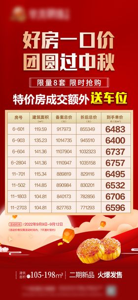 一口价房源送车位活动海报