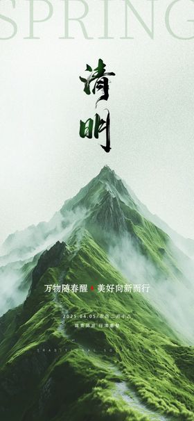 清明青山间的清幽景致海报