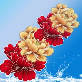 牡丹花国画装饰画