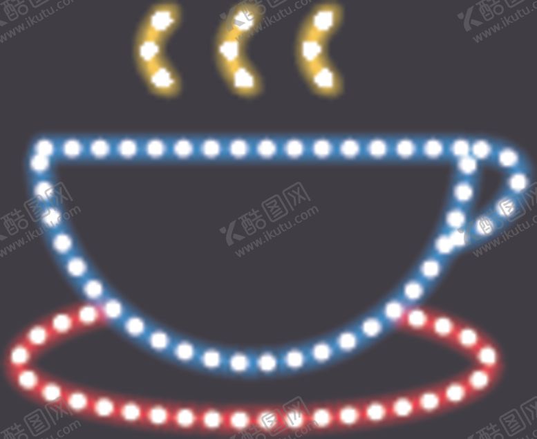 编号：15105809231931042716【酷图网】源文件下载-霓虹灯咖啡