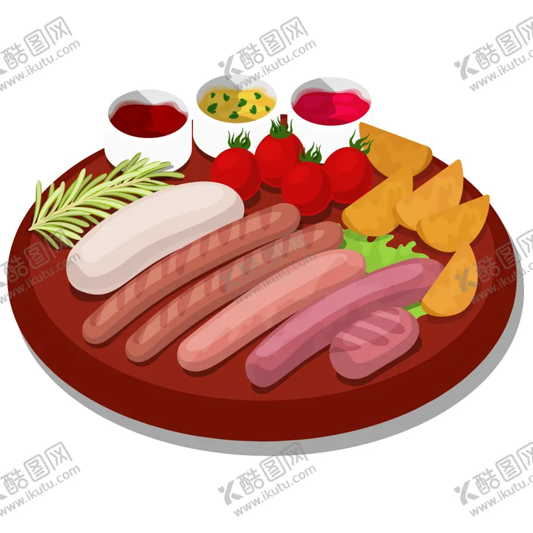 编号：86903712111655139398【酷图网】源文件下载-卡通烤肠套餐