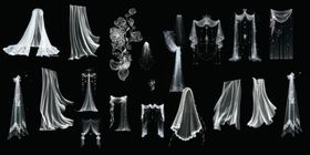 古风飘带纱幔装饰素材