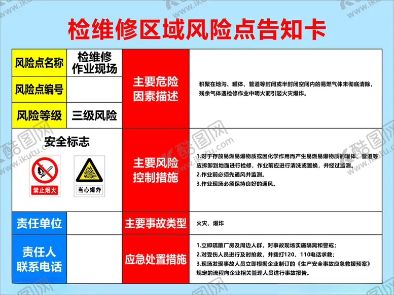 编号：56447502230812364129【酷图网】源文件下载-风险告知卡