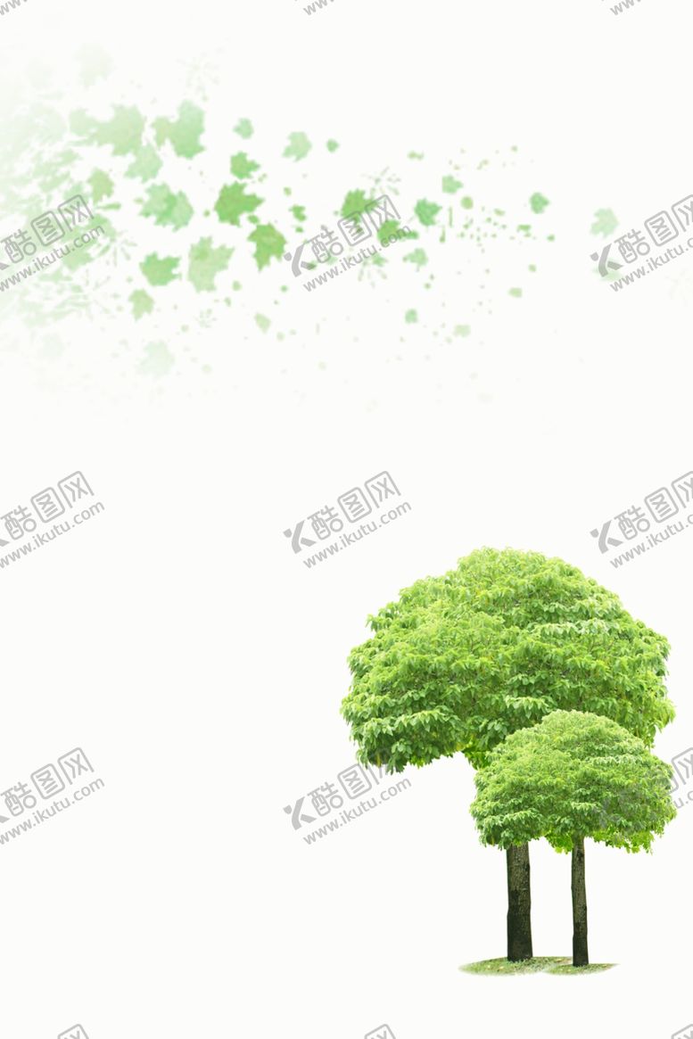编号：49492406302038438061【酷图网】源文件下载-绿色背景树木素材