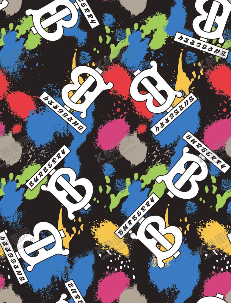 编号：57878409251228534042【酷图网】源文件下载-大牌乱花循环定位花泼墨