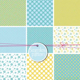 多彩拼布图案与装饰元素