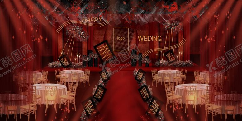 编号：56856707050800018958【酷图网】源文件下载-金色线条婚礼