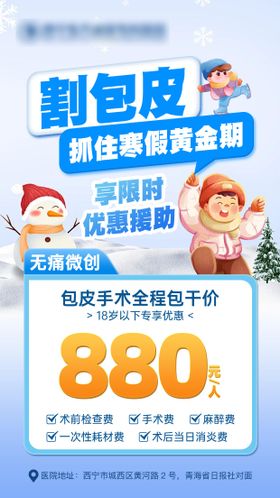 暑期割包皮海报