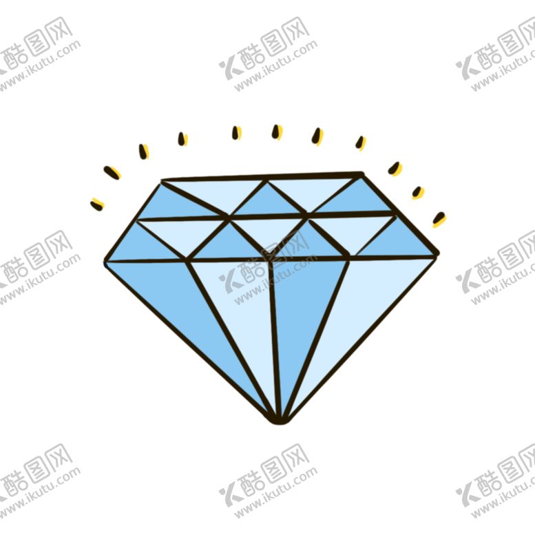 编号：35034907021037035592【酷图网】源文件下载-手绘钻石宝石水晶珠宝免扣素材