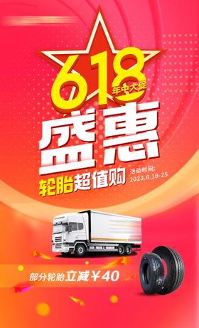 618轮胎优惠海报