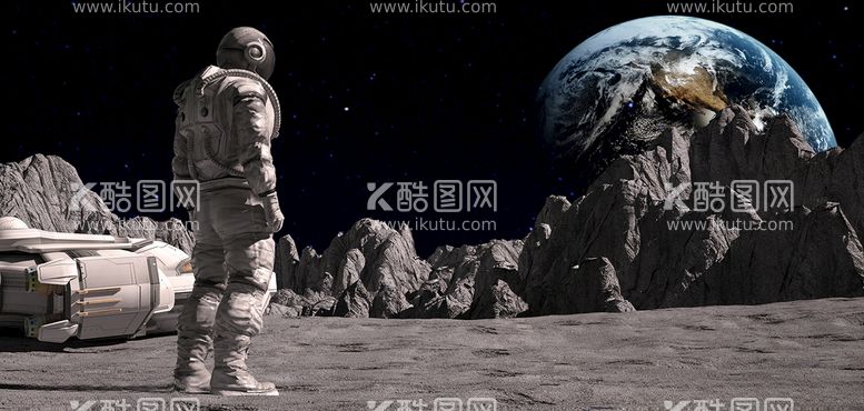 编号：77773512121502334394【酷图网】源文件下载-宇宙星球宇航员C4D场景