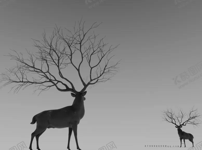 编号：73220605130429038028【酷图网】源文件下载-鹿元素