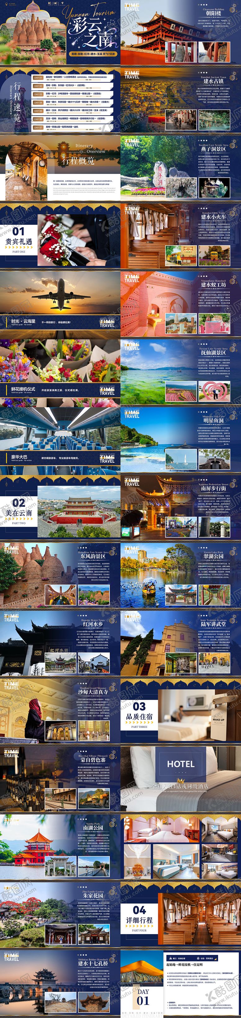 编号：32428503130438071169【酷图网】源文件下载-彩云之南昆明弥勒红河PPT