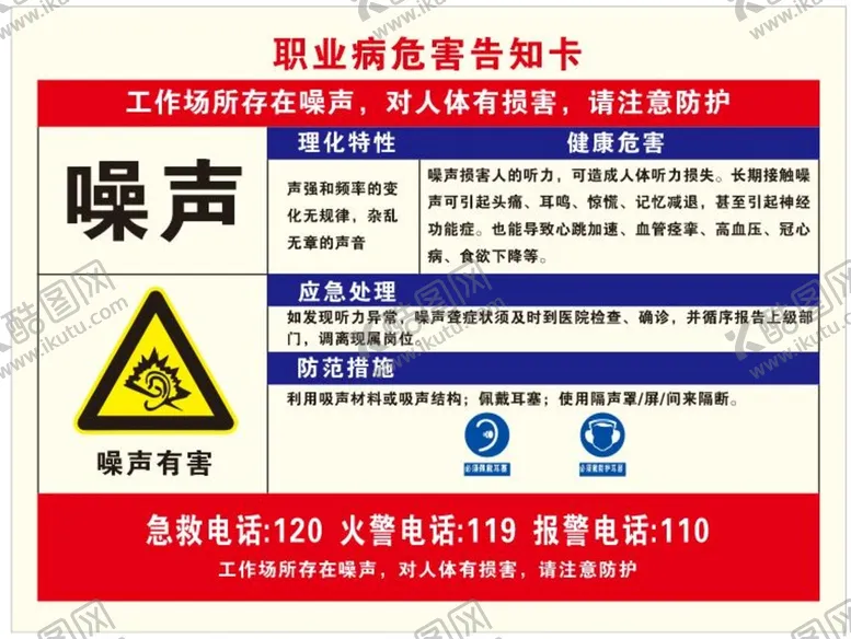 编号：97172211021524156391【酷图网】源文件下载-职业病危害告知卡
