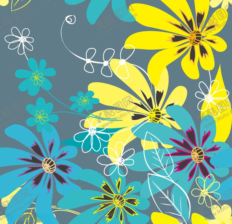 编号：48700210041900214793【酷图网】源文件下载-花绘图案