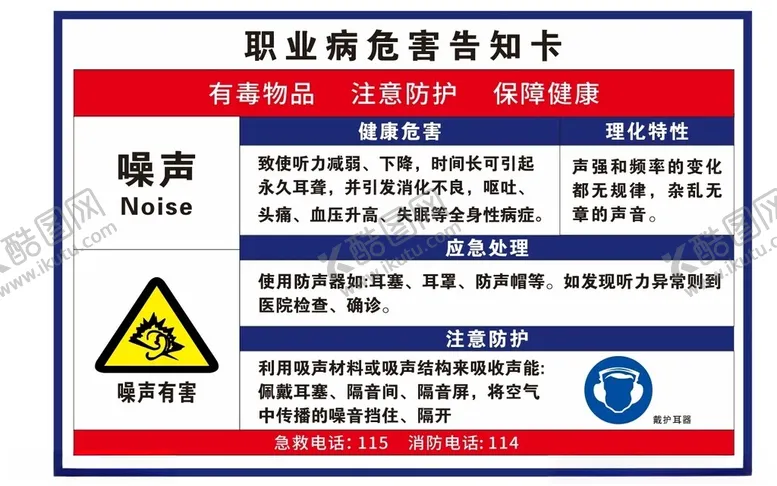 编号：53025402201916064099【酷图网】源文件下载-职业病危害告知卡图片