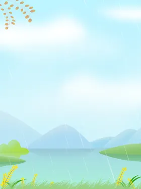 中国风背景潮画秋天