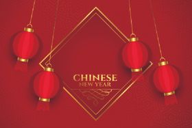 新年素材展板背景