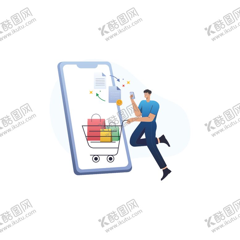 编号：63837909222232473754【酷图网】源文件下载-手绘电子购物