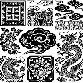 传统中式吉祥图案集合