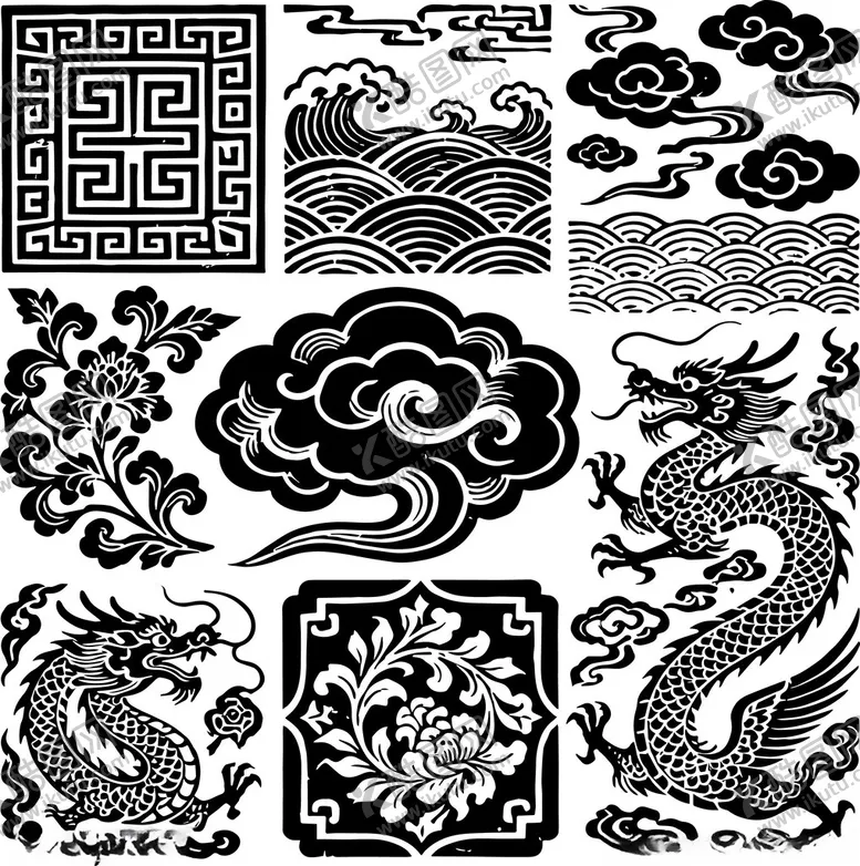 编号：22208004012254058164【酷图网】源文件下载-传统中式吉祥图案集合