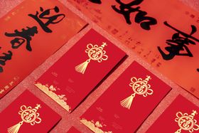 红包样机国潮风中国风贴图贴图素材智能贴图